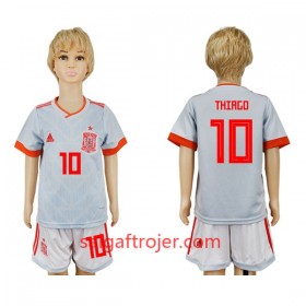 Spanien Fodboldtrøjer Thiago 10 Børn Udebanesæt VM 2018